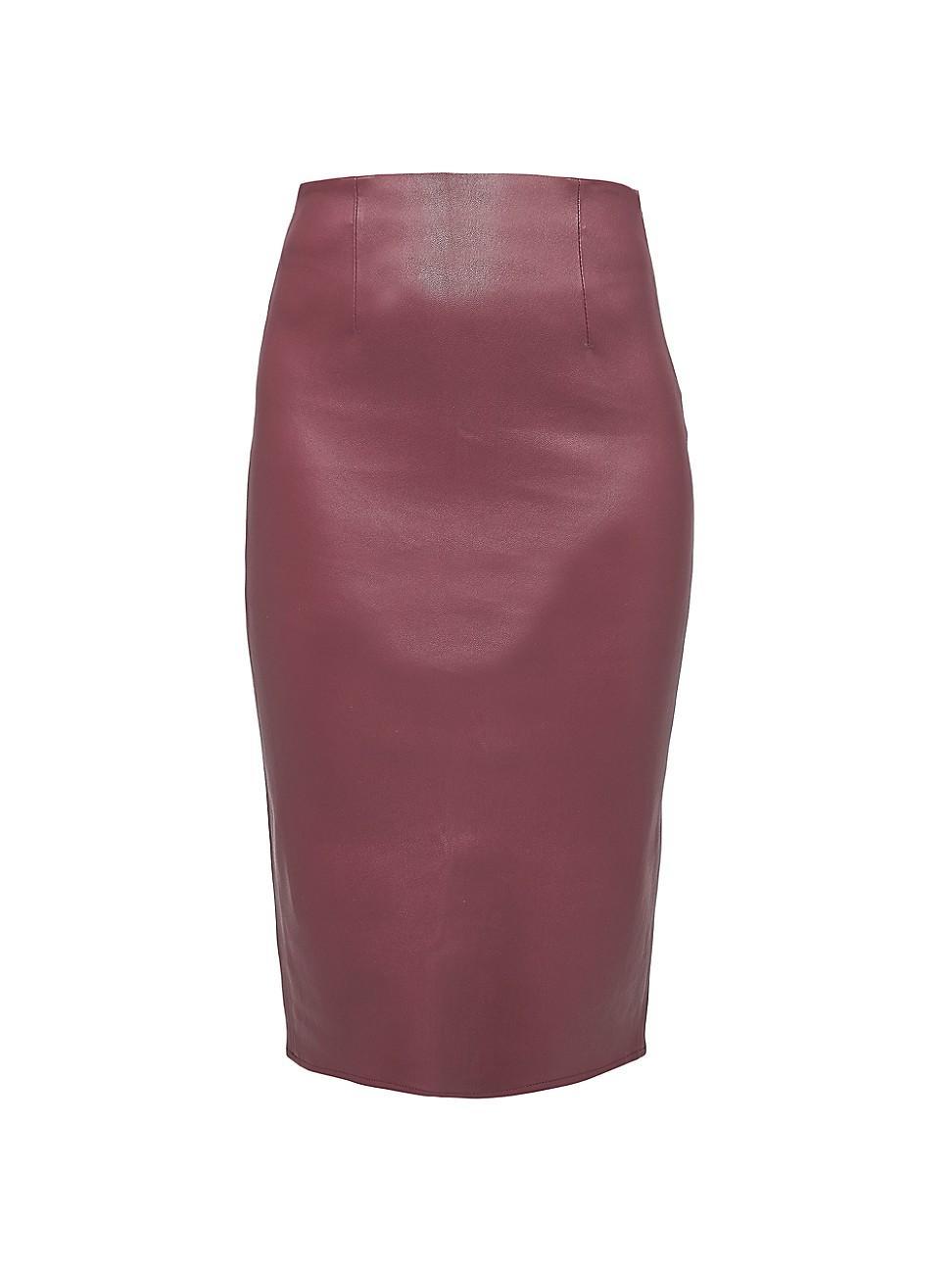 Womens Claude Stretch Leather Skirt Product Image