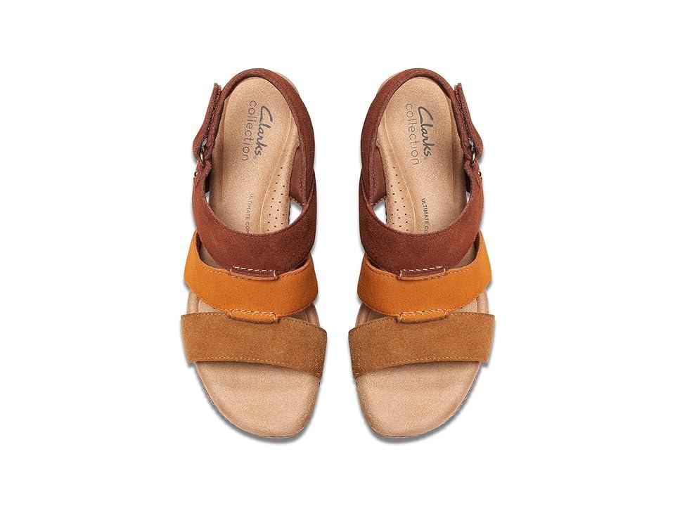 Clarks Seannah Glow (Tan Combi Suede) Women's Sandals Product Image