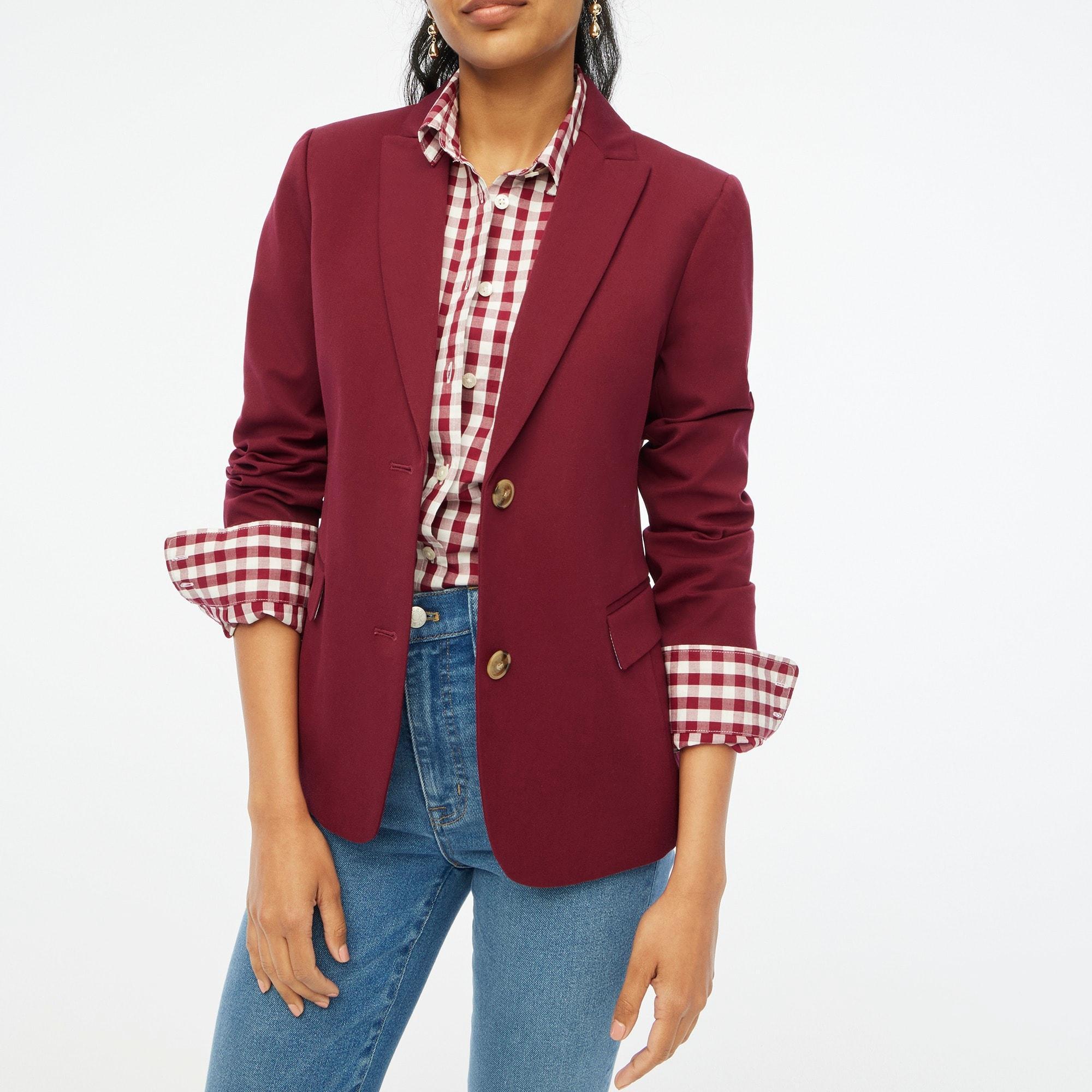 Cotton-blend two-button blazer Product Image