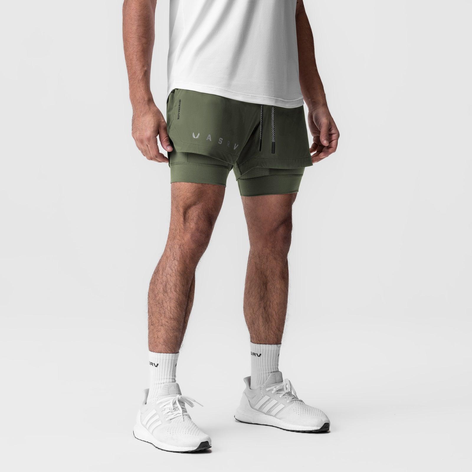 0865. Tetra-Lite™ 5" Liner Short - Olive "Reflective Classic" Product Image