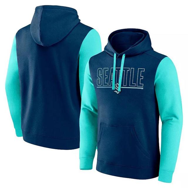 Mens Deep Sea Blue Seattle Kraken Deliver Fleece Pullover Hoodie Krk Blue Product Image