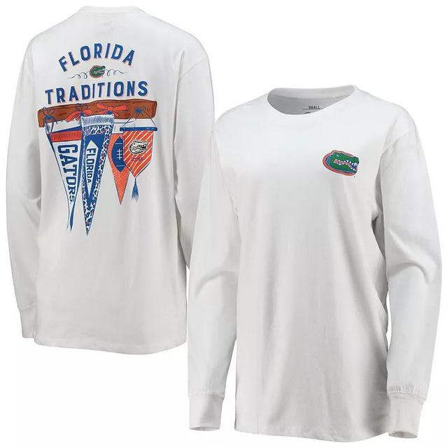 Womens Pressbox Florida Gators Traditions Pennant Long Sleeve T-Shirt Product Image