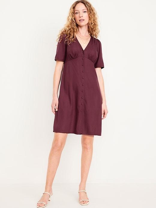 Button-Down Crepe Mini Dress product image