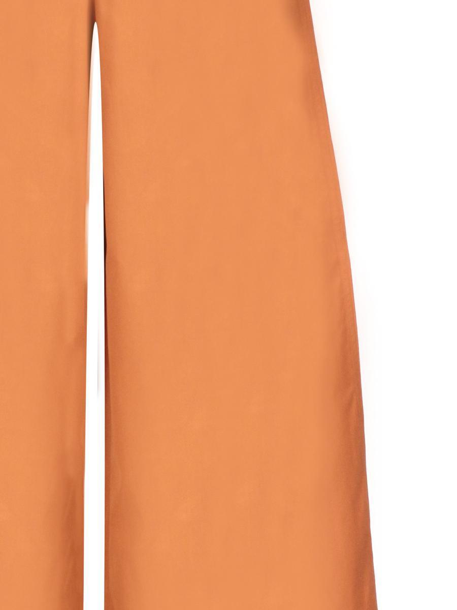 Wide Poplin Trousers In Orange Product Image