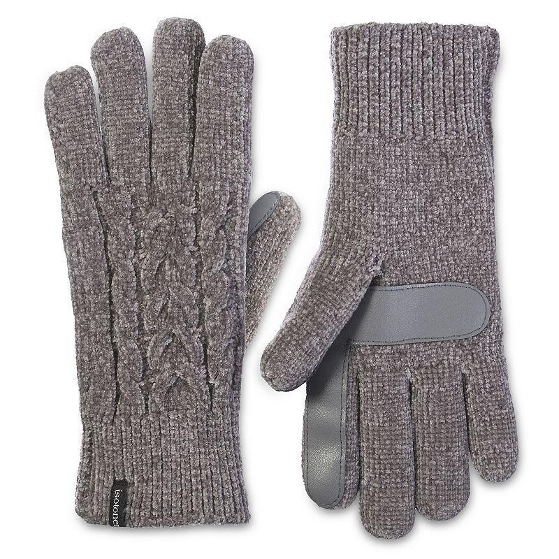 Womens isotoner Chenille Cable Gloves, Evening Brown Product Image