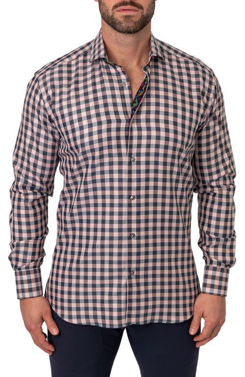 Maceoo Einstein Squares White Regular Fit Plaid Button-Up Shirt Product Image