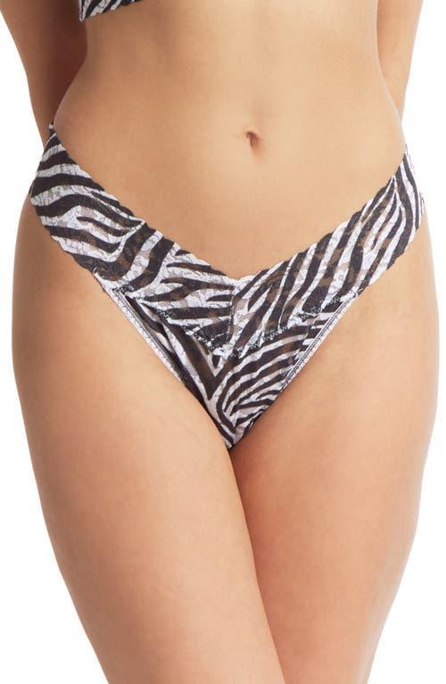 Hanky Panky Print Lace Original Rise Thong Product Image