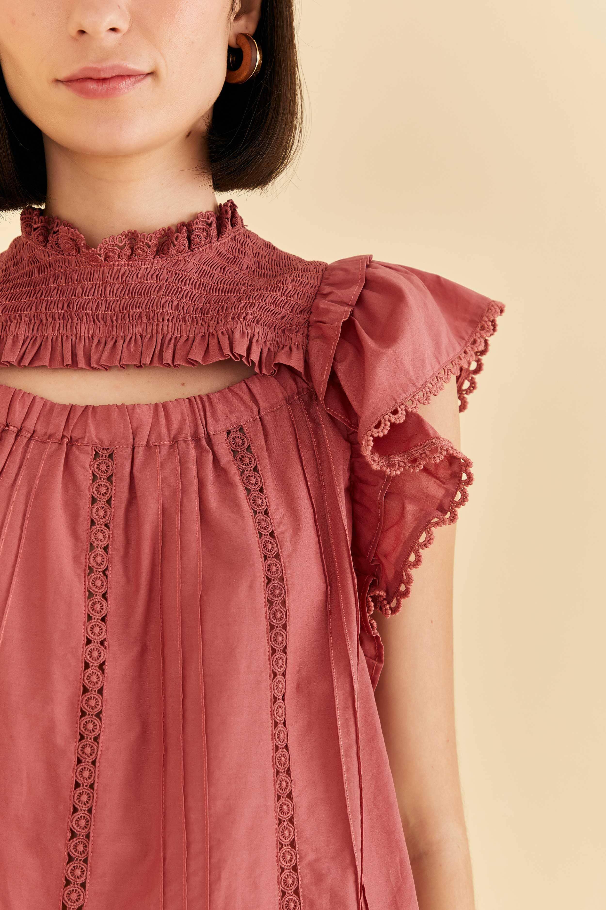 Blush Ruffles Blouse Product Image