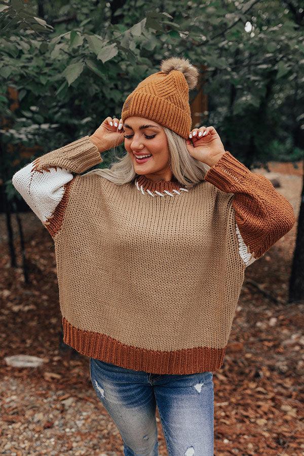 Brown Sugar Smiles Knit Sweater Product Image