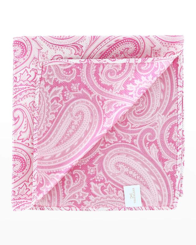 Trafalgar Mens Sobee Paisley Silk Pocket Square Product Image