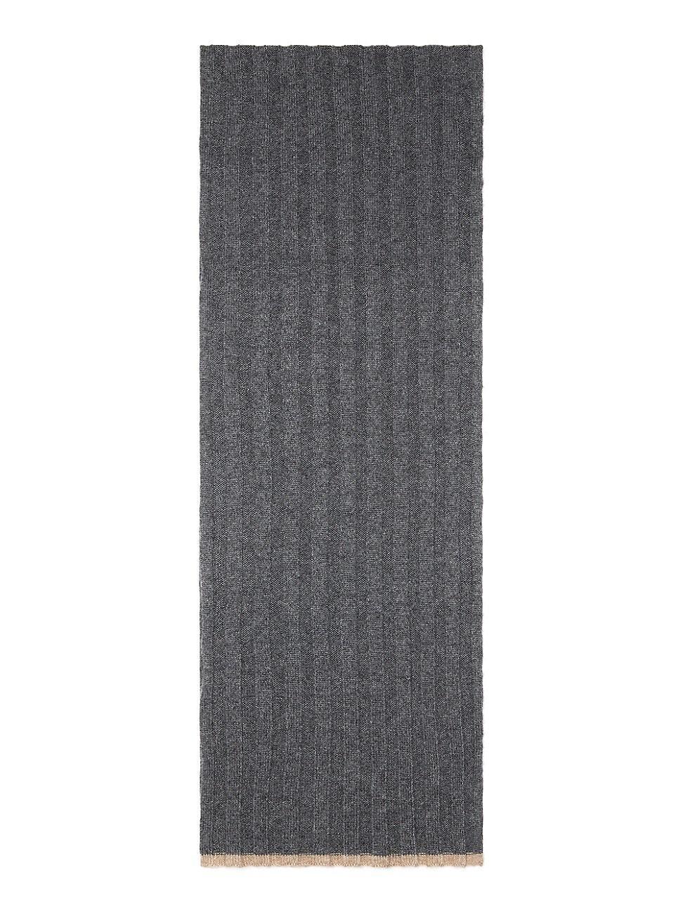 Mens Cashmere Rib Knit Scarf Product Image