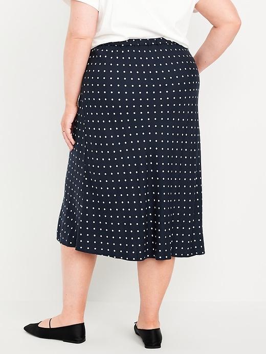 Crepe A-Line Midi Skirt Product Image