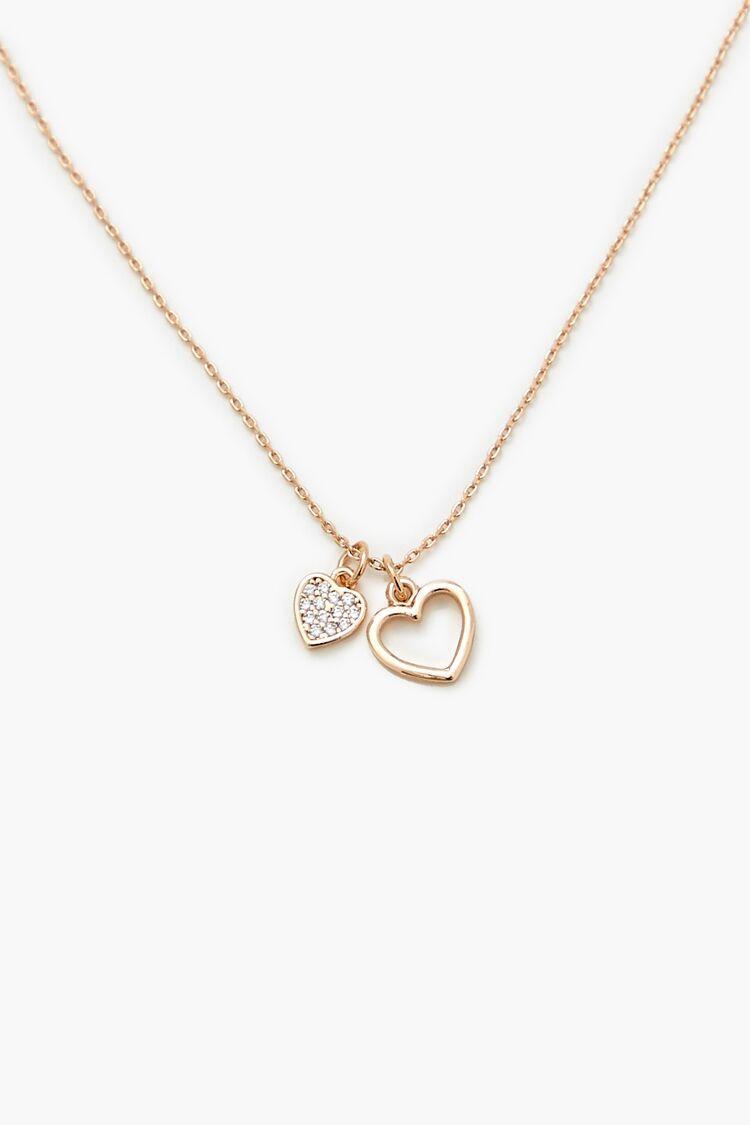 CZ Heart Charm Necklace | Forever 21 Product Image