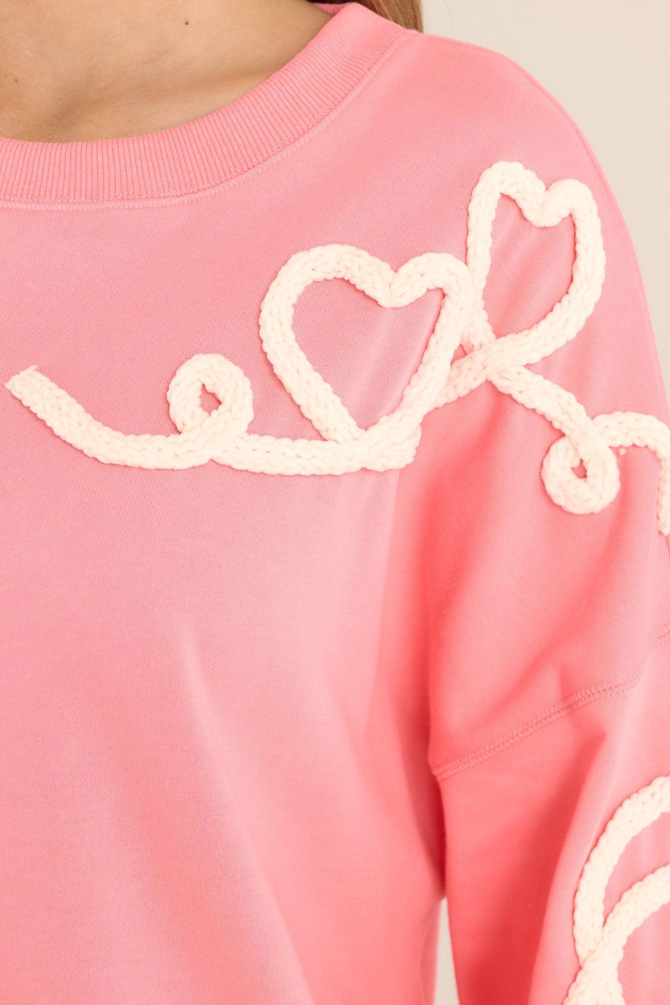 You're Mine Pink Sweatshirt Product Image