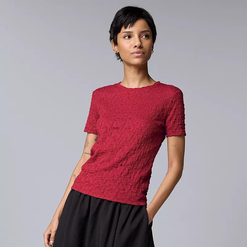 Womens Simply Vera Vera Wang Textured Tee Product Image