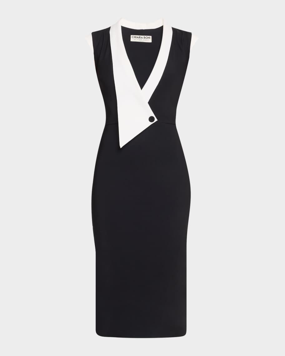 Sorai Deep V-Neck Sheath Dress Product Image