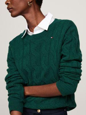 Wool Cable Knit Sweater Product Image