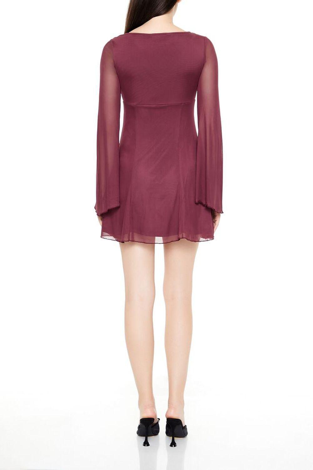 Mesh Bell-Sleeve Mini Dress | Forever 21 Product Image