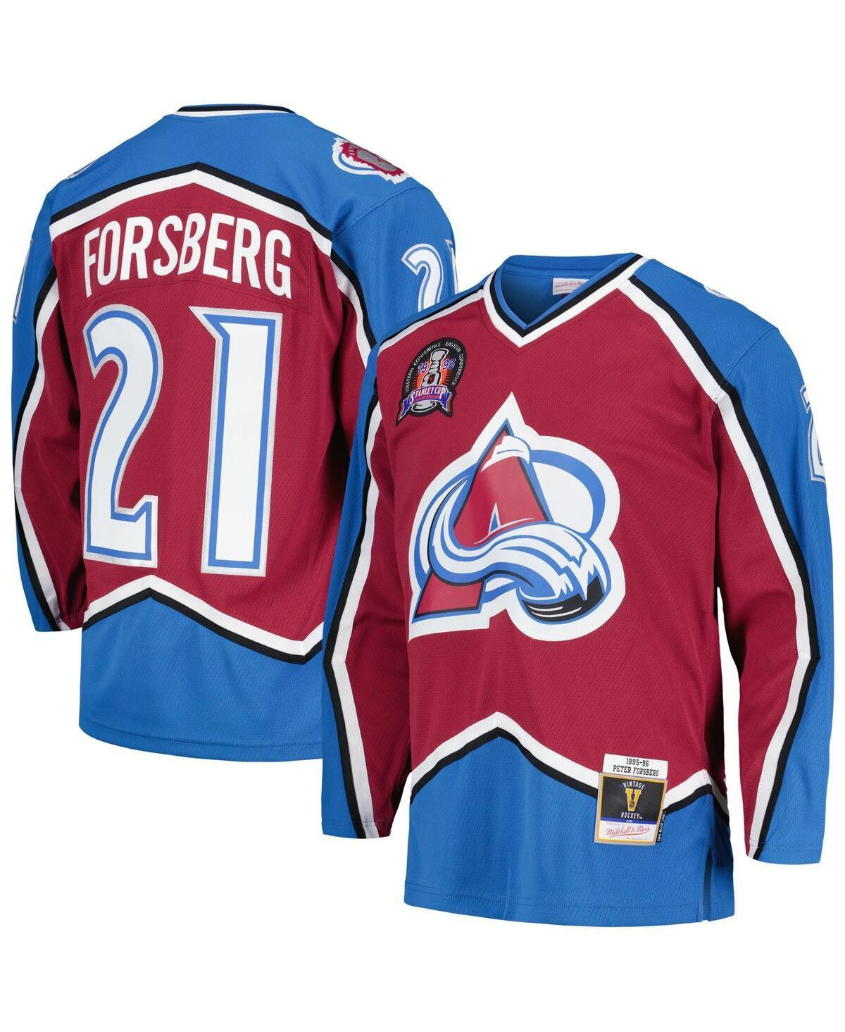 Mens Mitchell & Ness Peter Forsberg Burgundy Colorado Avalanche 1995/96 Blue Line Player Jersey - Burgundy Product Image