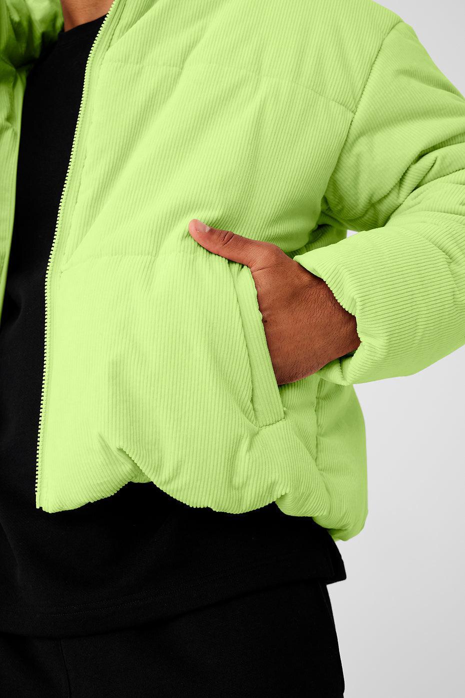 Corduroy Stage Puffer - Celery Male Product Image