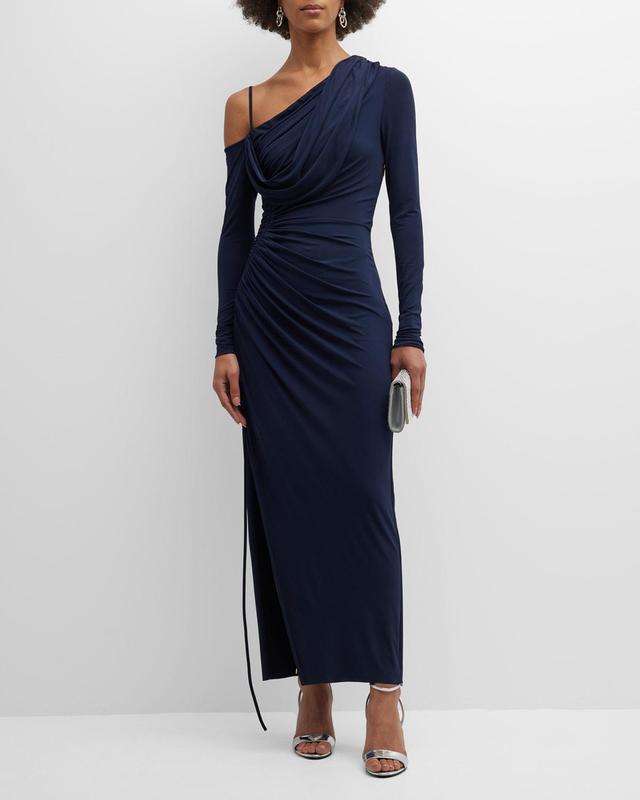 Jason Wu Collection Asymmetric Neck Long Sleeve Jersey Dress Product Image