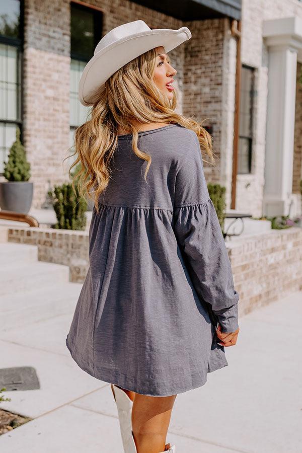 Country Stroll Shift Tunic In Slate Product Image