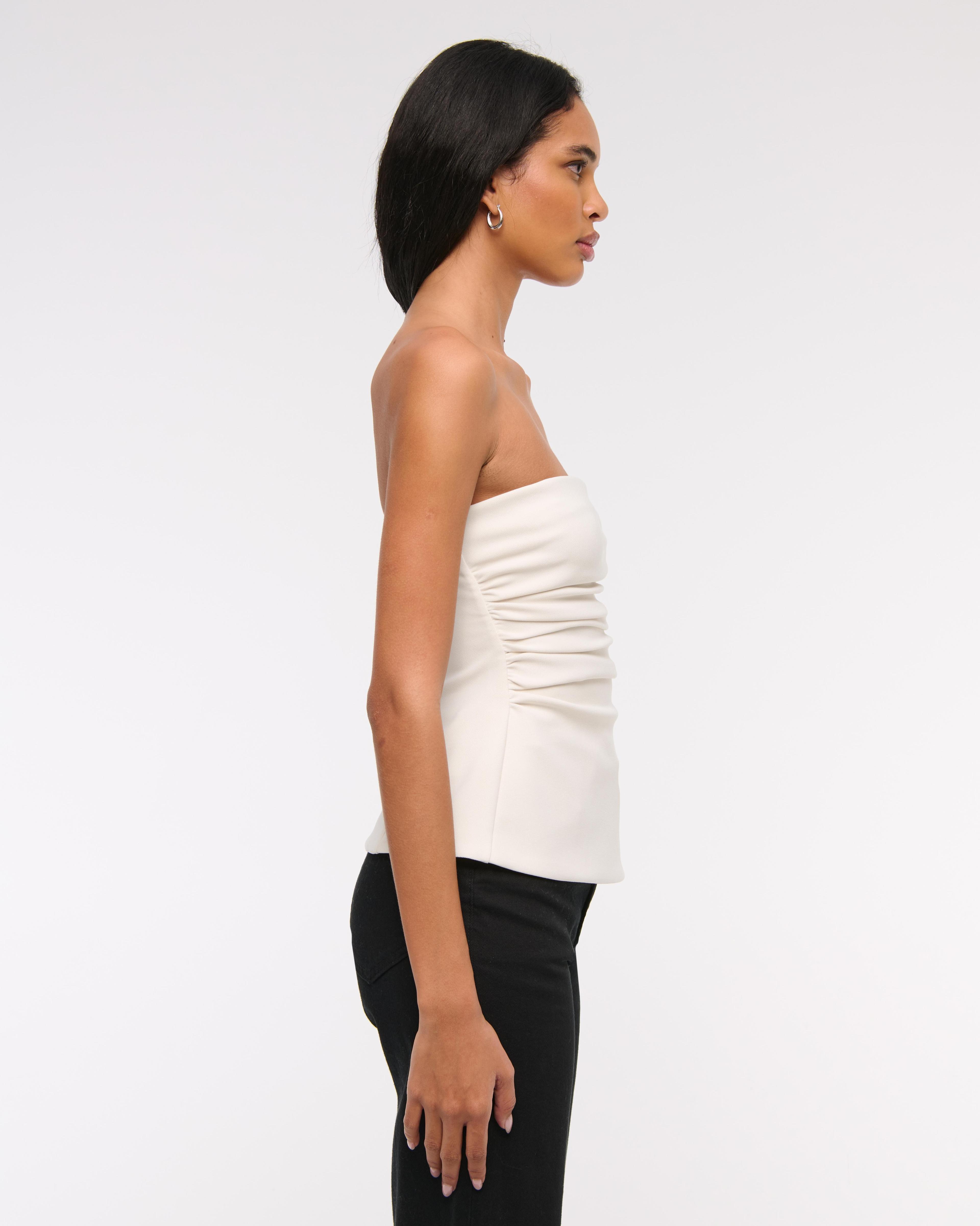 Long-Length Satin Tube Top Product Image