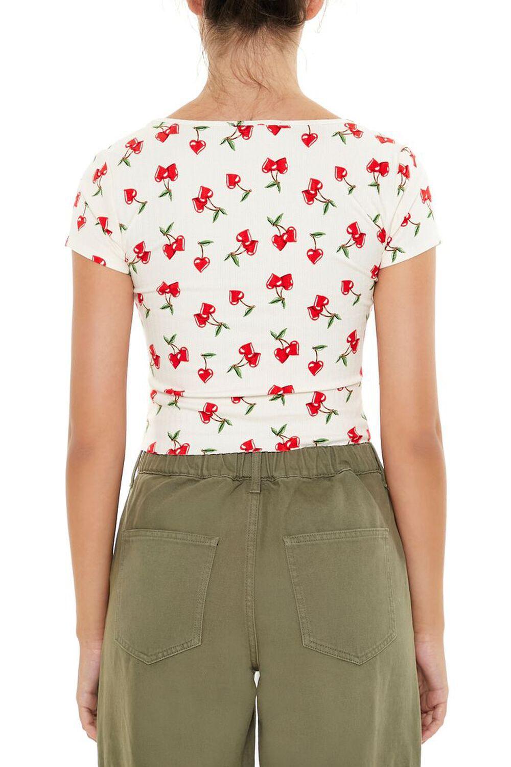 Cherry Print Cropped Tee | Forever 21 Product Image