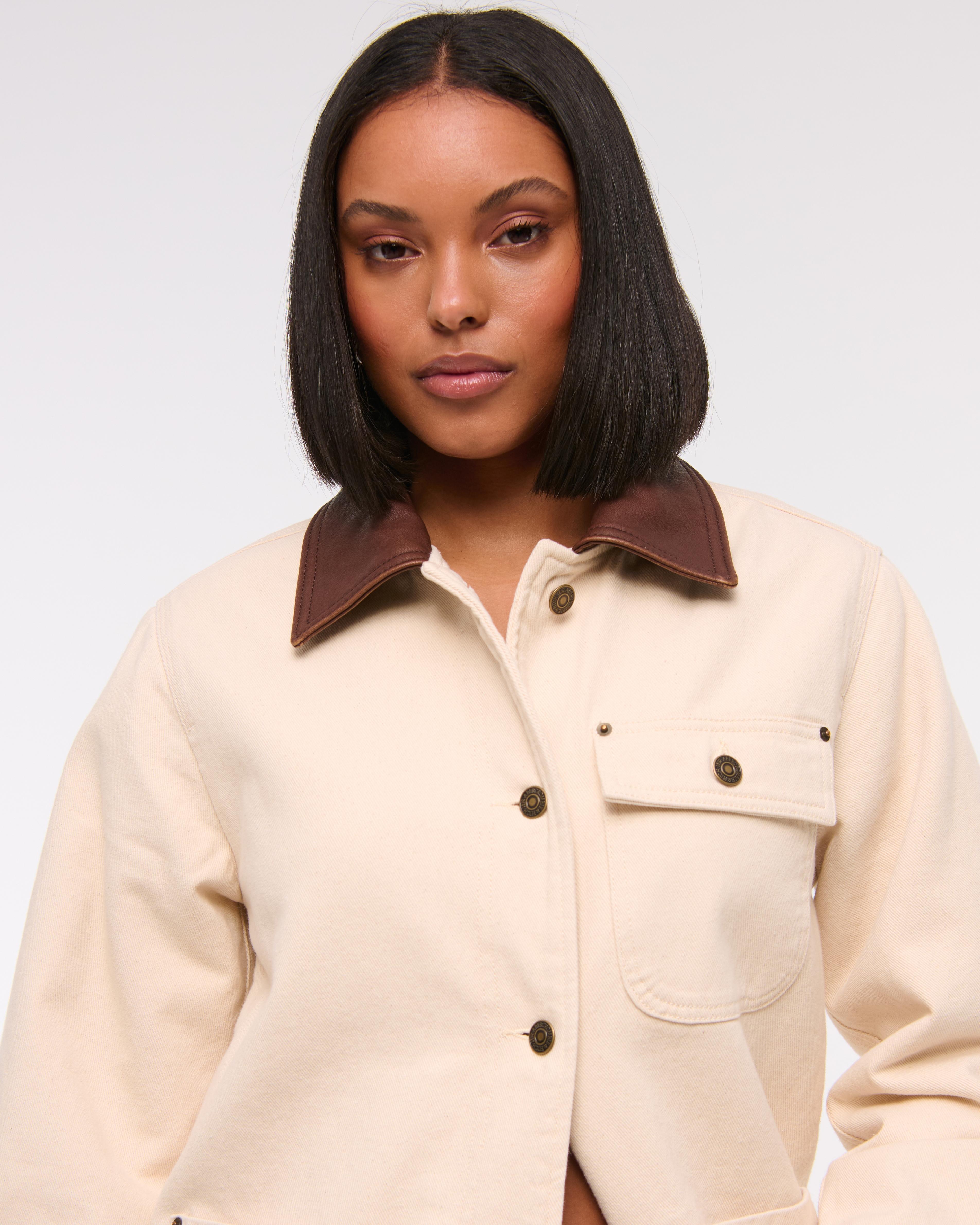 Mid-Length Twill Workwear Jacket Product Image