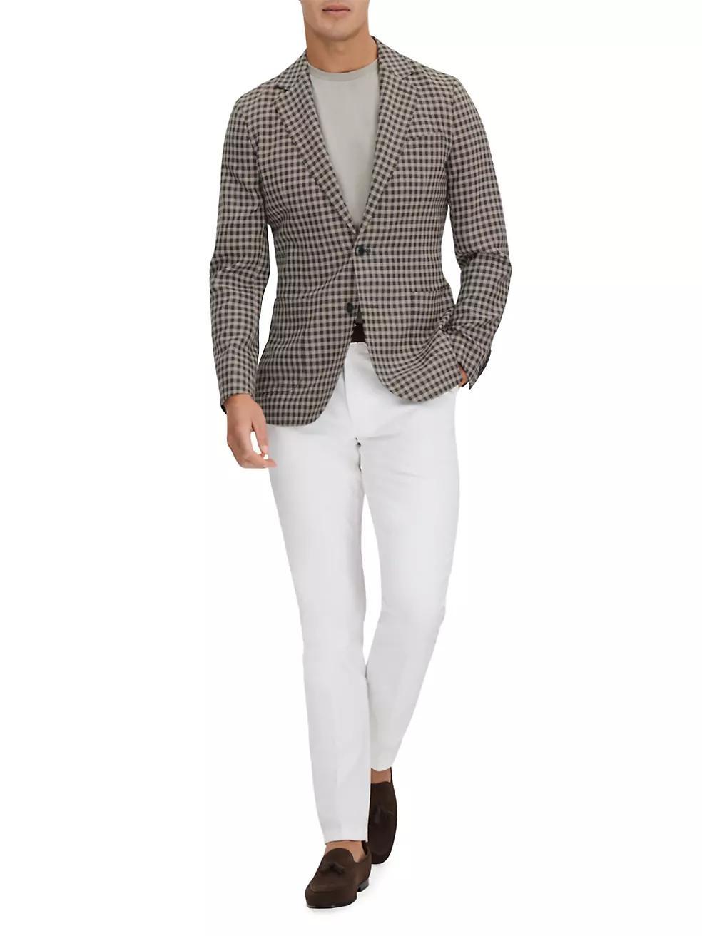 Nano Wool Grid Blazer Product Image