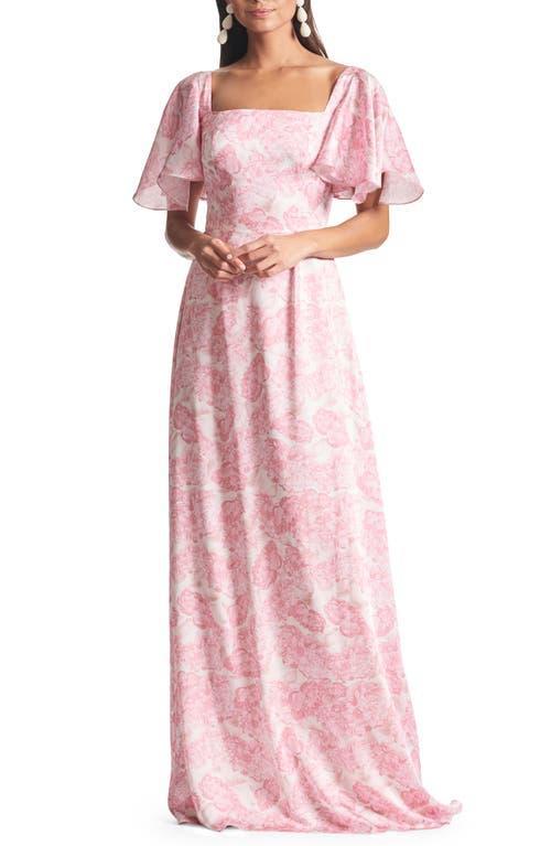 Womens Aurora Floral A-Line Gown Product Image