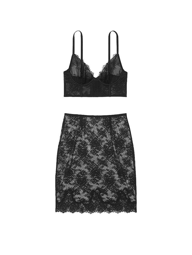 Rose Lace Bralette & Midi Skirt Set Product Image