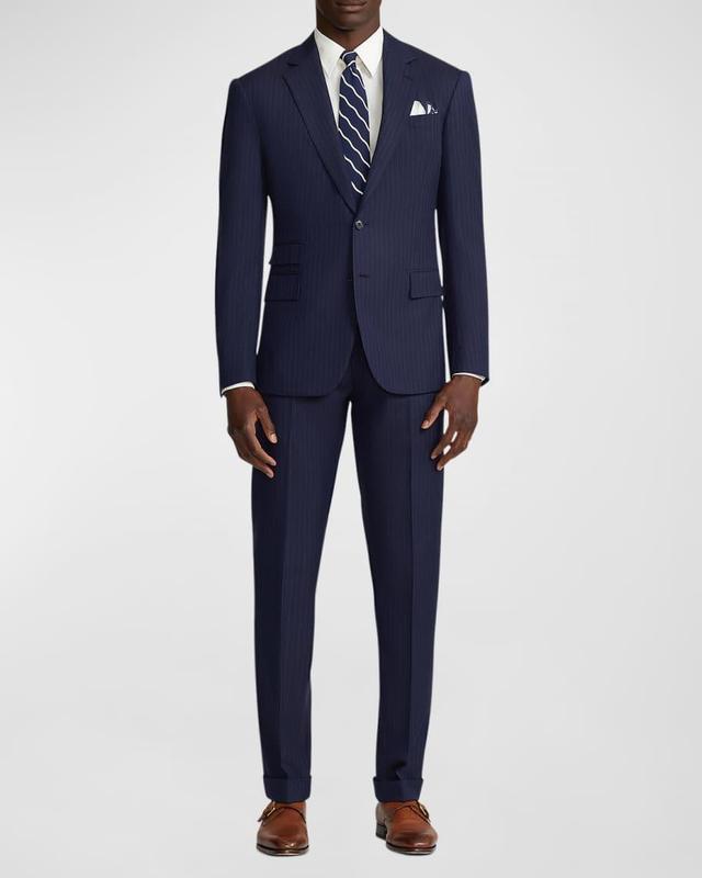 Mens Kent Hand-Tailored Pinstripe Suit Product Image