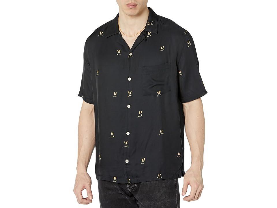 AllSaints Emotive Short Sleeve Shirt (Jet ) Men's Clothing Product Image