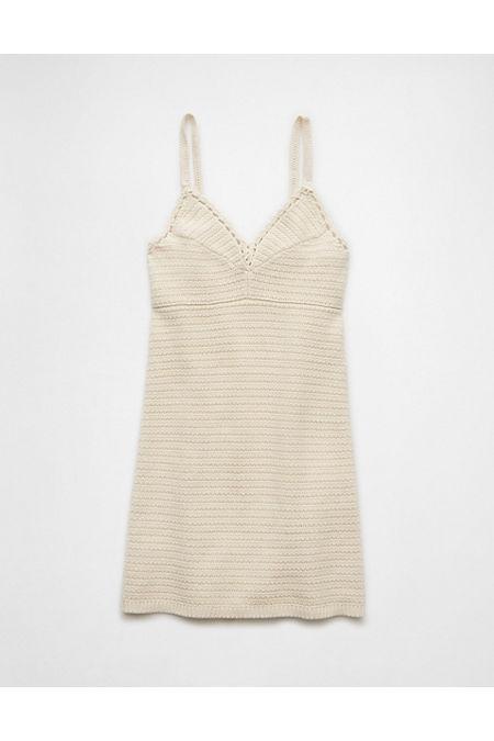 AE Halter Crochet Mini Dress Womens Product Image