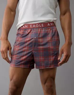 AEO Men's Plaid Ultra Soft Pocket Boxer Short Product Image