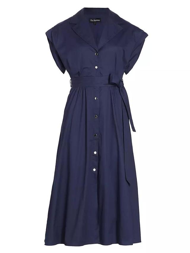 Avery Belted Cotton Midi-Dress Product Image