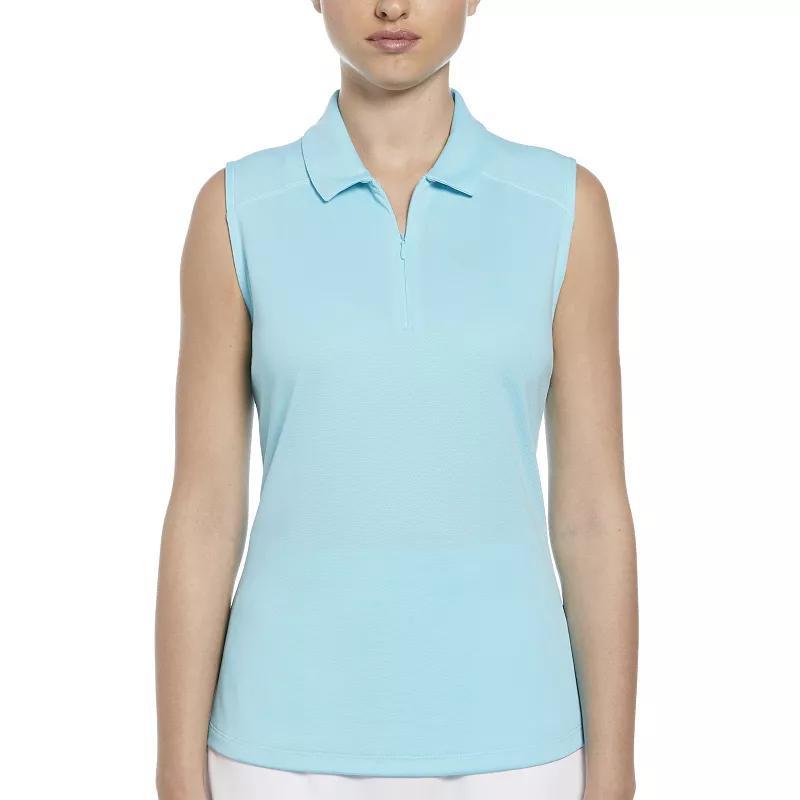 Womens Grand Slam Sleeveless 1/4-Zip Golf Polo Top Product Image