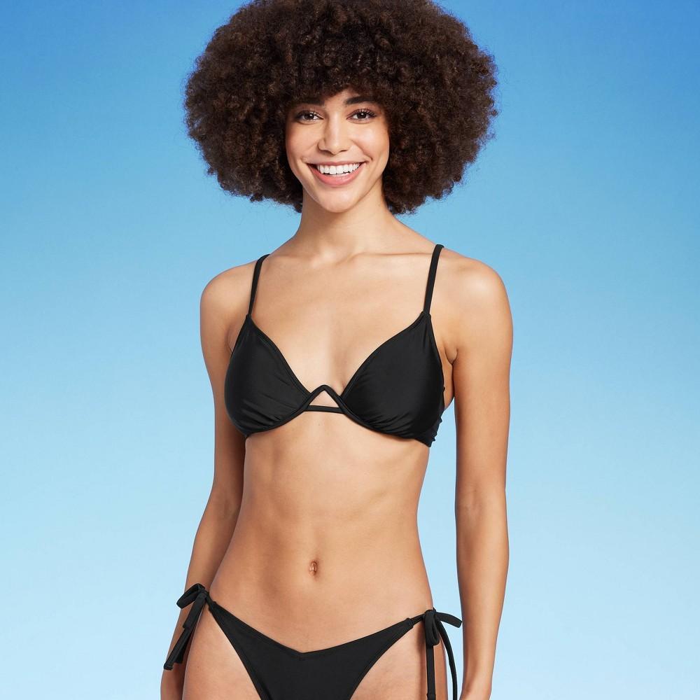 Womens Underwire Bikini Top - Wild Fable Black XXS Product Image