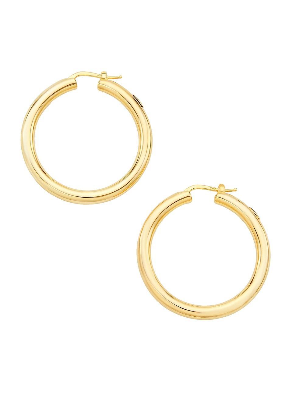 Womens 14K Yellow Gold Small Hoop Earrings Product Image