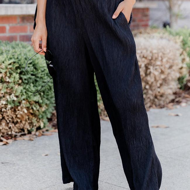 In A Daze Black Pleated Pants FINAL SALE Product Image