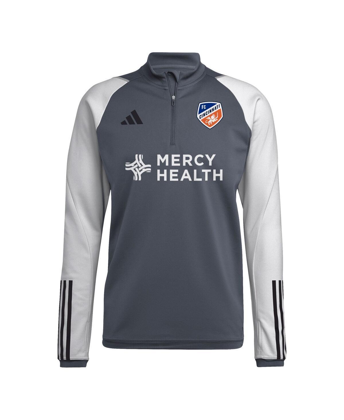 Mens adidas Gray FC Cincinnati 2024 On-Field AEROREADY Quarter-Zip Training Top Product Image