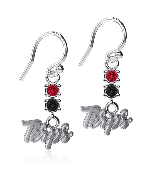 Womens Dayna Designs Maryland Terrapins Dangle Crystal Earrings Product Image