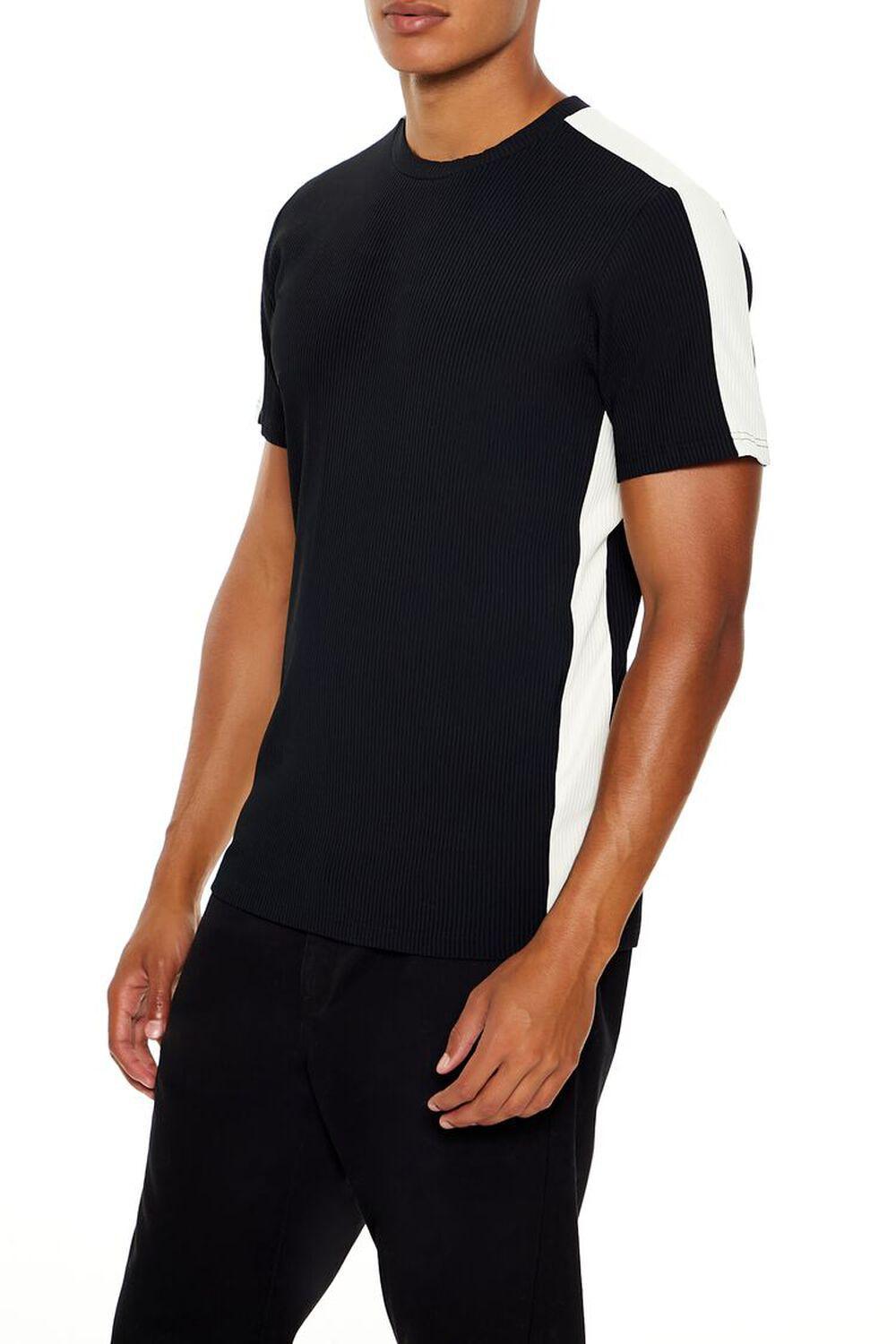 Slim-Fit Ribbed Colorblock Tee | Forever 21 Product Image