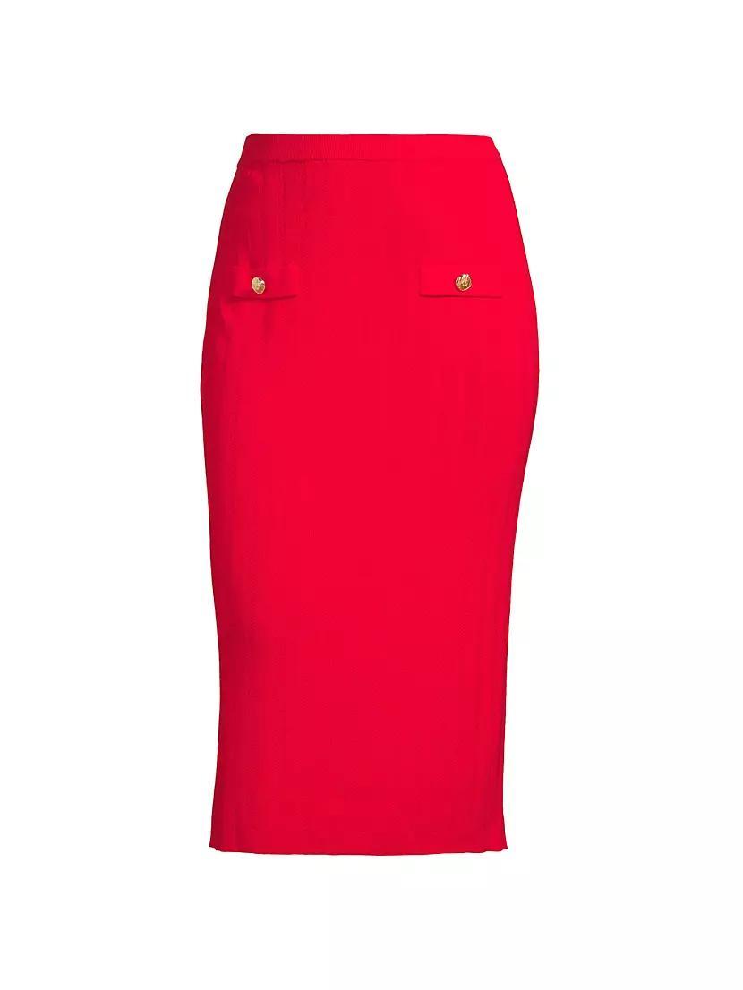 Rib-Knit Pencil Skirt Product Image