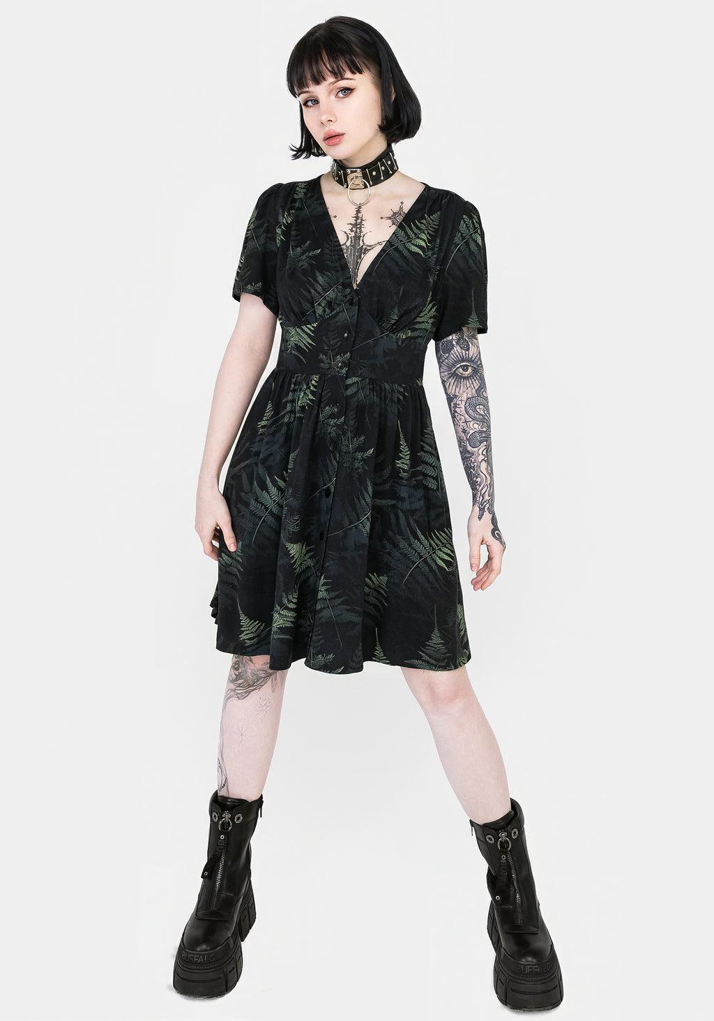 Fernery Button Up Corset Mini Dress Product Image