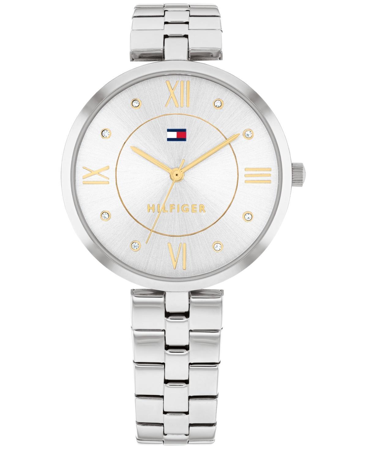 Tommy Hilfiger Womens Quartz Silver-Tone Stainless Steel Watch 34mm Product Image