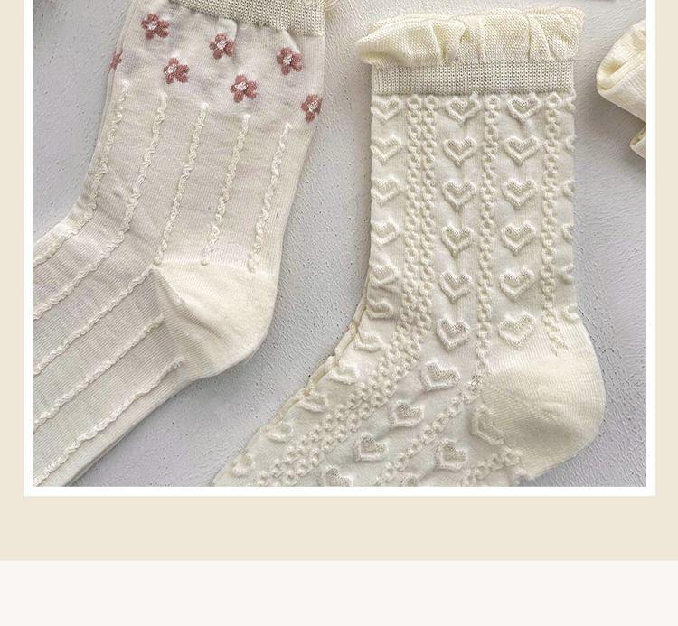 Set of 3 Pairs: Plain Ruffle Trim Socks Product Image