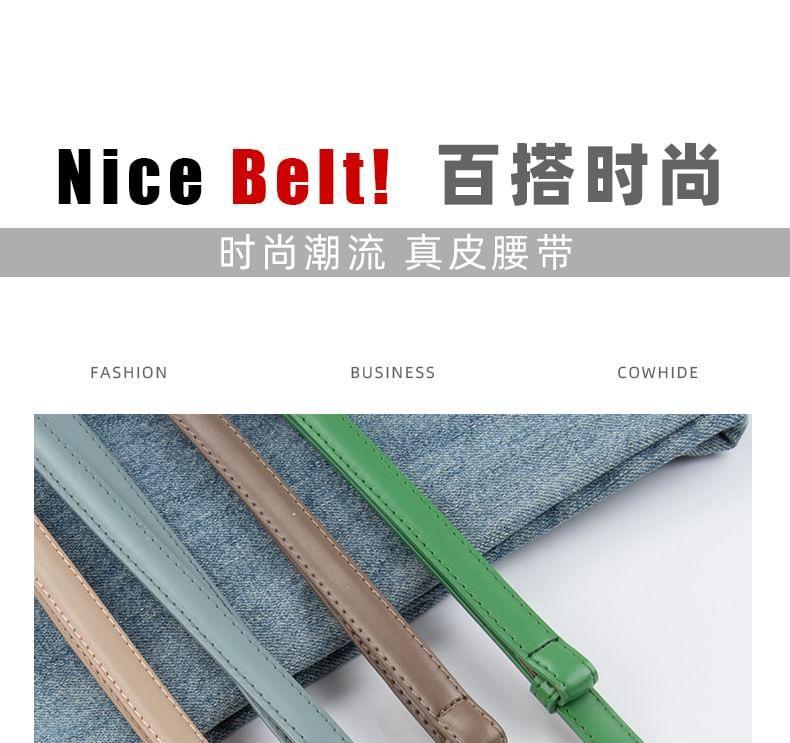 Faux Leather Thin Belt Product Image