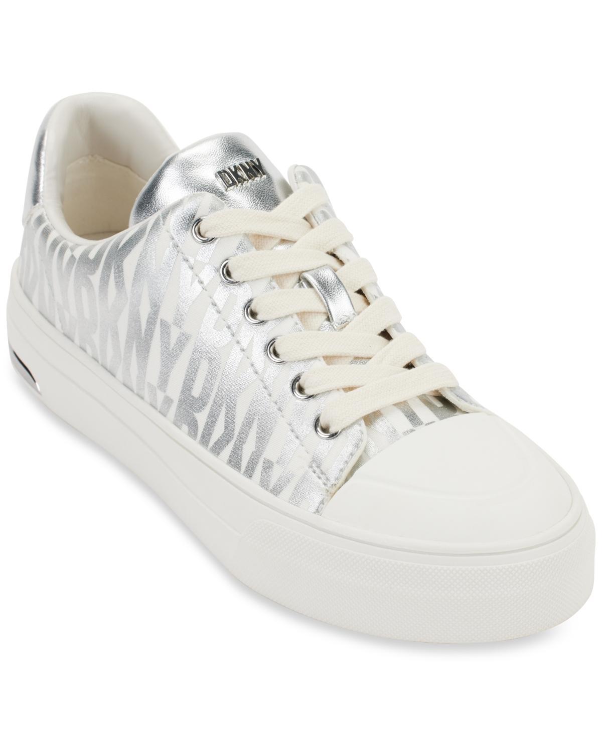 Dkny Womens York Lace-Up Low-Top Sneakers - Silver/ Product Image